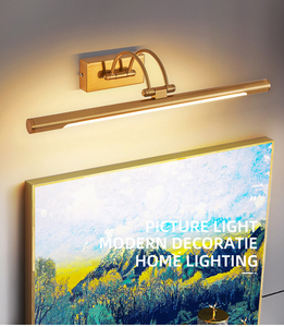 โคมไฟติดผนัง LED สไตล์โมเดิร์น สำหรับตกแต่งห้องน้ำ อพาร์ทเมนท์  วัสดุเหล็ก สีทอง/สีดำทอง ปรับได้ มาตรฐาน IP44 - Product Image 6