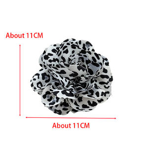 简约时尚豹纹高级马尾夹面料格子花发爪女韩版气质花发爪 - Product Image 6