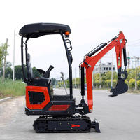 Mini-excavatrice CT10GB de 0,89 tonne avec moteur à essence BRIGGS de 8,8 kW, profondeur de creusement de 1520 mm, faible niveau sonore pour une utilisation en jardin et en ferme