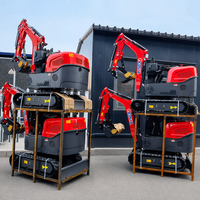 Mini-excavatrice Nicosail 1 tonne, stock disponible entrepôt US, mini-excavatrice hydraulique sur chenilles 1,2 tonne pour usage domestique, à vendre