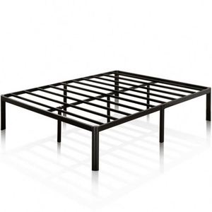 WEKIS New Design Easy Assembly 16 Inch Queen <b>Bed</b> <b>Frame</b> No Box Spring Needed Black Heavy Duty Metal TWIN Queen <b>Platform</b> <b>Bed</b> <b>Frame</b> - Product Image 5