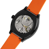 Montres mécaniques tonneau pour homme CRONUSART, nouveau design, boîtier en titane personnalisé, chiffres violets luminescents, bracelet en caoutchouc, édition limitée Hangzhou
