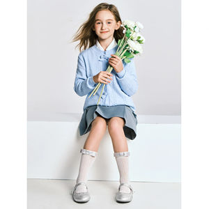 Zapatos de Ballet Mary Janes para Niñas Hzbc OEM ODM - Parte Superior de Microfibra Iluminada Bordada, Cierre de Velcro, Suela de Goma Antideslizante - Product Image 5