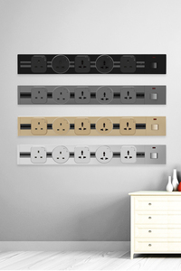 Enchufe de Pared Eléctrico de Aluminio <span class=keywords><strong>EUROB</strong></span> KSLY-P2 Estándar del Reino Unido 32A con Puertos USB-A y USB-C, Fácil Instalación, Adaptador de Riel Multi-Smart - Product Image 5