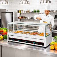 Chauffe-Plats Électrique Bain-Marie Professionnel en Acier Inoxydable pour Buffet, Cuisine et Traiteur