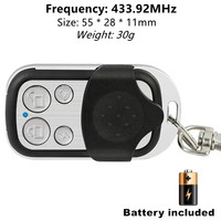QBYteco 433MHz Duplicateur Clone Télécommande 433.92MHz Porte Garage Ouvre-porte Porte-clés 433.92Mhz