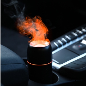 Diffuseur <span class=keywords><strong>d</strong></span>'arômes pour voiture avec certification CE, 100 ml, <span class=keywords><strong>3</strong></span> <span class=keywords><strong>en</strong></span> <span class=keywords><strong>1</strong></span>, USB, brume froide ultrasonique, effet flamme, pour voiture - Product Image 1