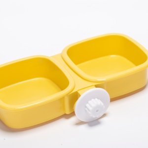 Comedero Doble Colgante para Jaula, Antiderrames, de Plástico, para Mascotas Pequeñas, Cachorros y Gatitos - Product Image 2