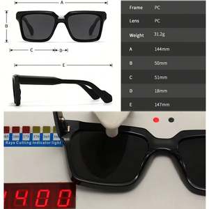 Lunettes de soleil polarisées carrées UV400 à grande monture pour hommes et femmes, avec logo personnalisé, collection mode 2026 - Product Image 4