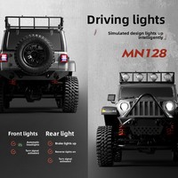 Coche de Control Remoto MN-128 1:12 4WD con Cambio de Marchas, Camioneta de Escalada RC con Luces Intermitentes, Juguete de Coche RC