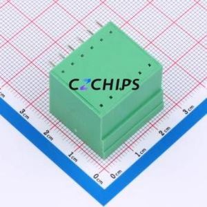 WJ15EDGRH-3.81-6P Plug-in Terminal Block Bent Lead Through Hole,P=3.81mm Board-to-Board / Socket - Closed 3.81mm Green - Product Image 2