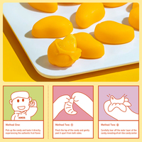 Amos Peelerz Bonbons Gommeux Mangue Pélable Sucrés Halal Jus de Fruits Véritables Goût Mangue Original Bonbons Gommeux Pélés