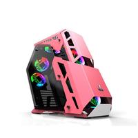 Boîtiers d'ordinateur PC pour jeux vidéo, tours ATX et MATX, vente chaude, avec panneau en verre trempé et ventilateur RVB, serveur PC