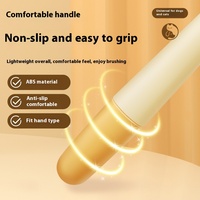 Brosse de toilettage ergonomique pour animaux de compagnie à nettoyage automatique à un bouton, ABS + acier inoxydable avec dents arrondies, universelle pour chats et chiens