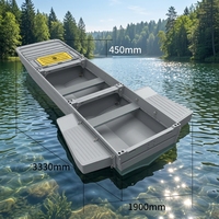 Siège triple pliable portable pour bateau, en PE, pour toit de voiture, flottant latéralement, épaissi, robuste, renforcé, écologique, recyclable, avec grand espace de rangement pour perceuse