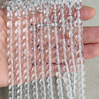 Perles rondes en pierre noire de haute qualité, perles en verre coloré givré, accessoires de bricolage semi-finis, perles en vrac
