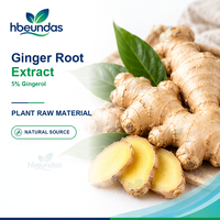 Extrait de gingembre en poudre HBEUNDAS 5% Gingérol Qualité Alimentaire OEM Marque Privée Ingrédient Extrait Végétal Vente en Gros