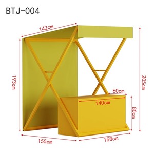 Ngoài trời đồ sắt di chuyển gian hàng khung chợ đêm bán hàng tự động bảng & khuyến mại quầy hàng hiển thị đứng kim loại xây dựng - Product Image 6