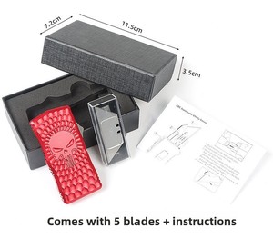 High-End CNC Alumínio <span class=keywords><strong>OTF</strong></span> Utility Knife SK-5 High Carbon Steel Blade Combat Camping Knife Skull Pattern DIY Grade OEM - Product Image 6