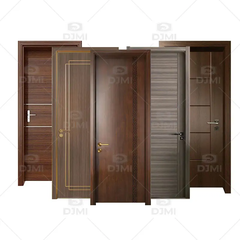 Kustom Desain Padat Pintu Kayu Pinus Flush Pintu Kayu Tahan Api