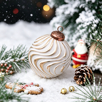 Boules de Noël Baoling 8 cm en plastique blanc incassable, décorations suspendues pour sapin