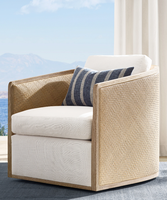 DIXON nouveauté meubles de maison Style américain confort loisirs Dixon fauteuil en rotin chaise de salle à manger avec coussin doux