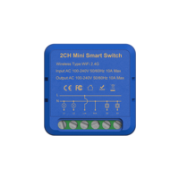 Interruptor de Luz Inteligente Personalizado con Logotipo en Negro, Azul y Rojo, Interruptor Inteligente de 16A con Temporizador, Control Remoto por Aplicación WiFi, Compatible con Alexa y Google Home