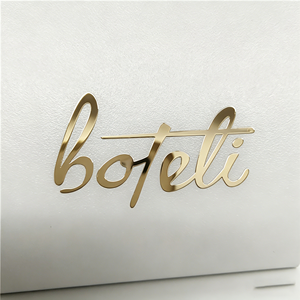 Bespoke 0.05mm Nickel Foil Metal Sticker Luxury Chrome Finish Electroforming <b>Label</b> with 3M Adhesive for Luxury <b>Packaging</b> - Product Image 5