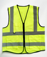 Gilet Réfléchissant en Polyester Haute Visibilité Certifié CE pour Inspection Annuelle des Voitures, Multi-Styles, OEM/ODM