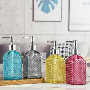 ขวดโลชั่นแชมพูพื้นผิวลูกปัดขนาด 16 ออนซ์สําหรับตู้ทําสบู่แก้วสบู่พร้อมปั๊ม - Product Image 5