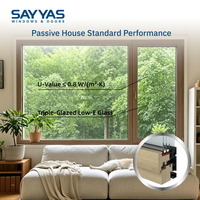 Ventanas Abatibles de Madera Sólida Insonorizadas de Alta Eficiencia Sayyas N86 para Casas y Villas, Diseño Moderno y Lujoso