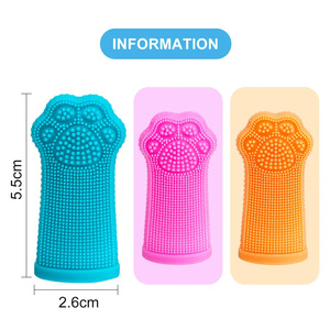 <b>Silicone</b> Pet Toothbrush For Cats And Dogs Rounded Shape Durable Cleaning <b>Tool</b> Food Grade Material - Product Image 3