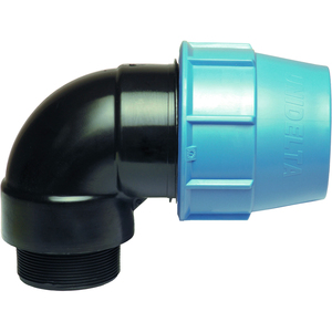 Raccord coudé mâle en polypropylène 50x1 \ "1/2 \" filetage NPT taille 16mm pour l'application de l'eau matériau PVC forgeage technique tête - Product Image 2