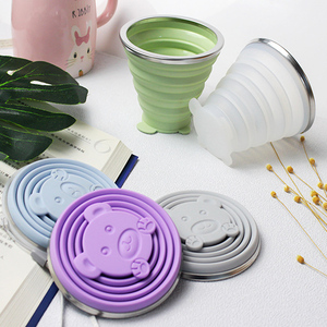 Bouteille d'eau télescopique pliable en Silicone, pour enfant, lors des voyages en plein air, tasses à thé, pichet à boissons - Product Image 2