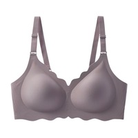Latex Damenunterwäsche Jelly Breiter Schultergurt Gerippter Komfortabler Weicher BH ohne Bügel Unterwäsche.