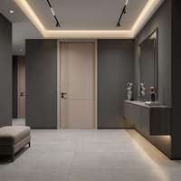 Porte intérieure en bois composite polymère MDF au design moderne, sur mesure, insonorisée, résistante à l'humidité, pour chambre à coucher, anti-rayures