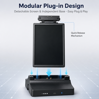 Affichage numérique de comptoir LCD 10,1 pouces avec écran à cristaux liquides, charge rapide 45W, batterie 20800mAh, CMS Cloud, affichage de menu WiFi pour la vente au détail