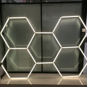 Hanyin nhà máy bán hàng trực tiếp 5 tổ ong hội thảo rửa chiếu sáng cho nhà để xe lục giác LED ánh sáng - Product Image 4