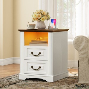 Bán buôn đầu giường với 2 ngăn kéo, Bàn Cạnh Giường ngủ với hai ngăn kéo, 2 ngăn kéo đêm đứng giường bên tủ cho phòng ngủ - Product Image 2