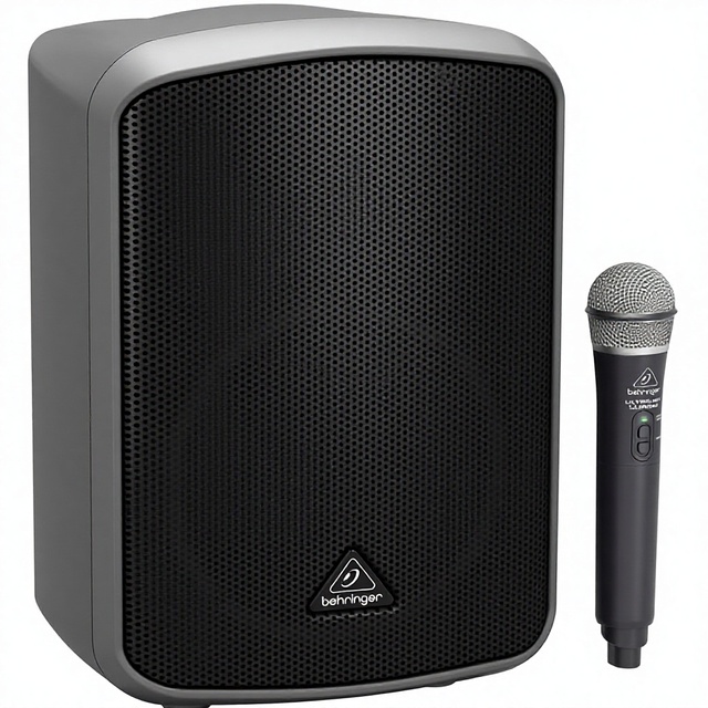 Behringer EUROPORT MPA200BT All-in-One Portable 200-Watt Speaker Wireless Microphone Remote Control Smartphone for Audio