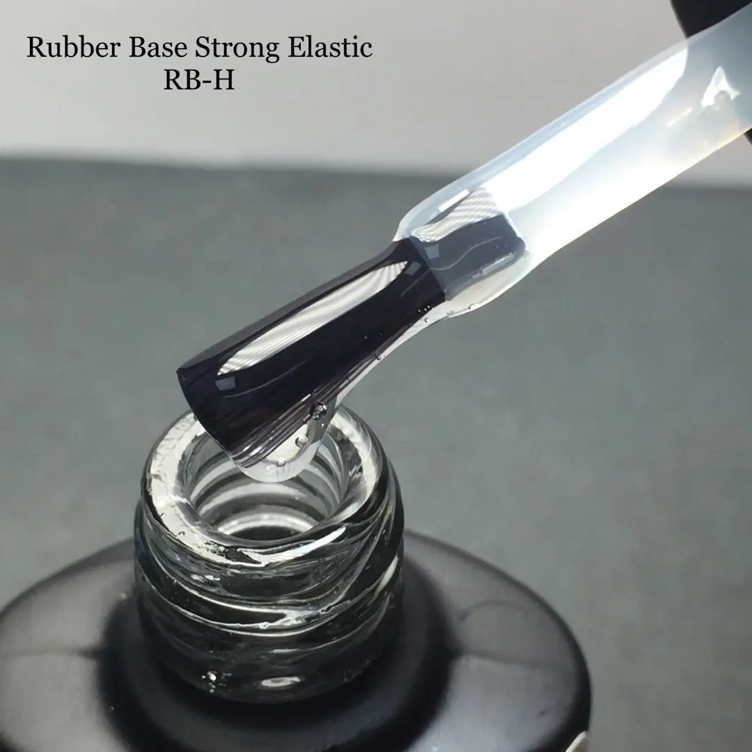 Deroi Strong Elastic rubber base coat nail clear color cover self adhesive custom logo rubber base gel