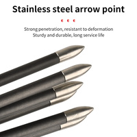 Flèches en carbone pur STARCN Archery 4,2 mm - Rectitude de 0,003 po, pointes en acier inoxydable, ailettes de 1,75 po, nocks anti-impact