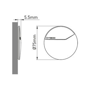 Teco U03 Internal Control <b>Plate</b> <b>Flush</b> Valve Black ABS and Plastic Material for Bathroom and Hotel Use Sense Type - Product Image 3