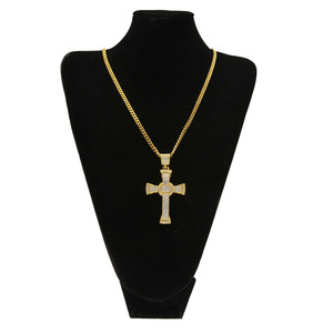 Hip Hop Classic <b>Cross</b> Pendant Necklace Men's Hip Hop Necklace Hiphop - Product Image 3