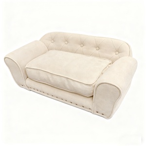 Großhandel Atmungsaktives Luxus-Hundebett Sofa mit Anpassbarem Tiermuster Abnehmbar Waschbar Kartonverpackung für Alle Jahreszeiten - Product Image 4