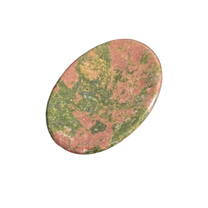 Pierre de paume ovale en unakite polie, pierre de méditation naturelle en unakite, cristal de guérison des chakras, pierre de massage - Product Image 4
