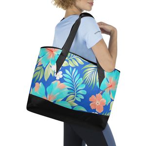 Wholesale Hawaii Floral Print Custom Insulated <b>Lunch</b> Cooler <b>Bag</b> Larger Capacity Thermal <b>Lunch</b> <b>Bag</b> <b>for</b> <b>Women</b> Picnic - Product Image 1