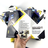 Brochure pliée en trois, impression sur papier couché 150 g/m², haute qualité, prix bas, personnalisable pour entreprises