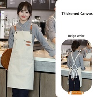 Tablier de travail en coton 100% de haute qualité, personnalisé, bleu Delft, pour serveuses, vente en gros, fabricants de tabliers de chef