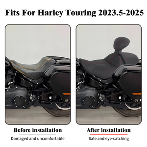 <span class=keywords><strong>Asiento</strong></span> Doble para Motocicleta con <span class=keywords><strong>Respaldo</strong></span> para Harley Touring Road King Street Glide 2023.5-2025, <span class=keywords><strong>Asiento</strong></span> Acolchado para <span class=keywords><strong>Conductor</strong></span> y Pasajero - Product Image 5